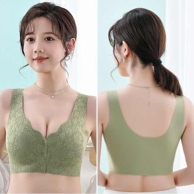 Elderly Mother's Front Open Three-button Underwear