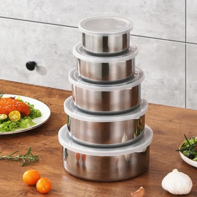 5 Pcs Modern Stainless Steel Warmer Set Kitchen